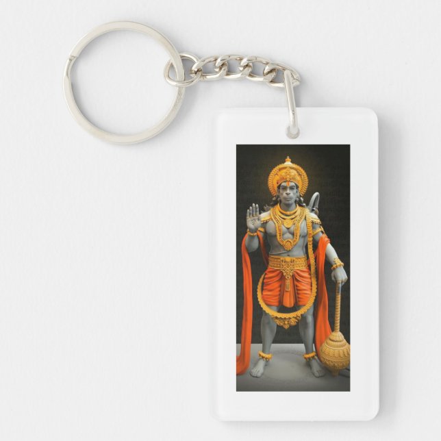 Llavero Hanuman Ji Keychain de protección divina (Frente)