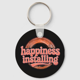Llavero happiness.exe Instalando - Vintage Coral Retro 70s