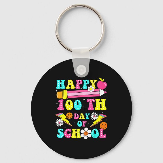 Llavero Happy 100th Day Of School 100 Days Of School Teach (Anverso)