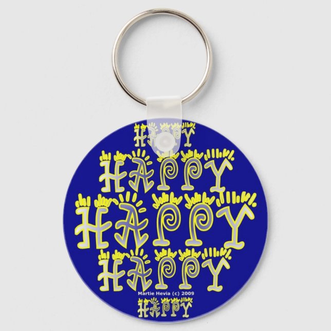 Llavero Happy (1c) Keychain (Anverso)