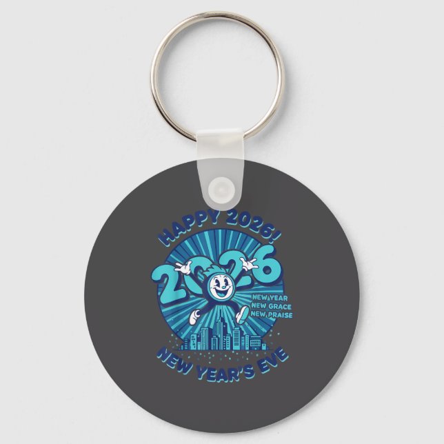 Llavero Happy 2026 New Year's Eve Celebration Design  (Anverso)