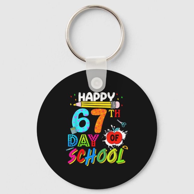Llavero Happy 67 Days Of School 67th Day Smarter Six Seven (Anverso)