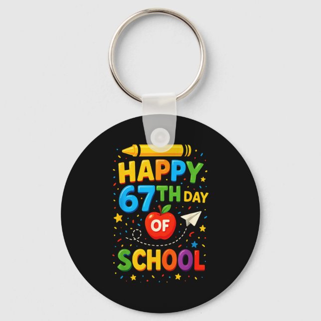 Llavero Happy 67th Day Of School Funny Teacher Student Mem (Anverso)