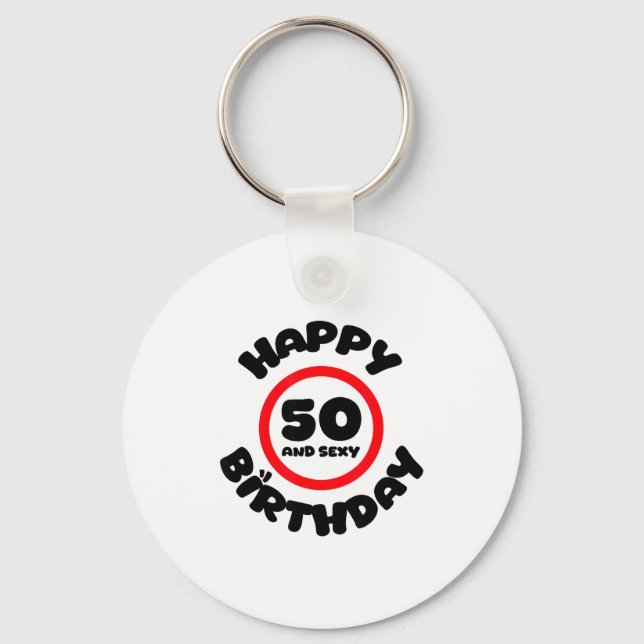 Llavero Happy Birthday 50 And Y Funny 50th Birthday Gift  (Anverso)