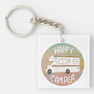 Llavero Happy Camper Rainbow RV Sunset Motorhome RV