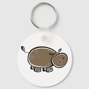 Llavero Happy Cartoon Hippo
