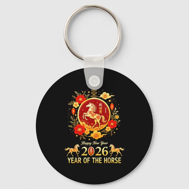 Llavero Happy Chinese New Year 2026 Lunar Year Of The Hors (Anverso)