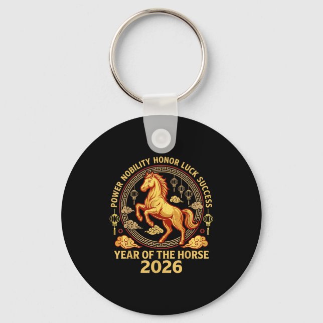 Llavero Happy Chinese New Year 2026 Year Of The Horse 2026 (Anverso)