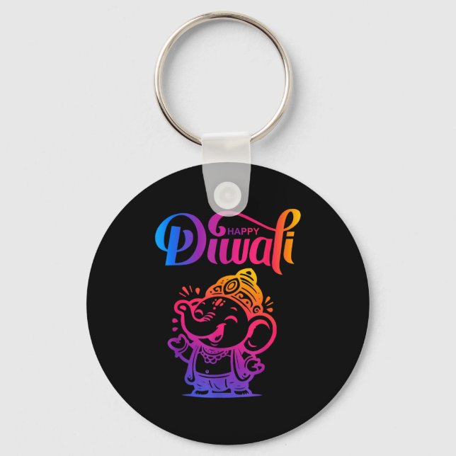 Llavero Happy Diwali Deepavali Hindu Indian Festival Of Li (Anverso)