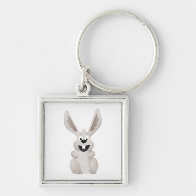 LLAVERO "HAPPY EASTER" GRAY BUNNY (Frente)