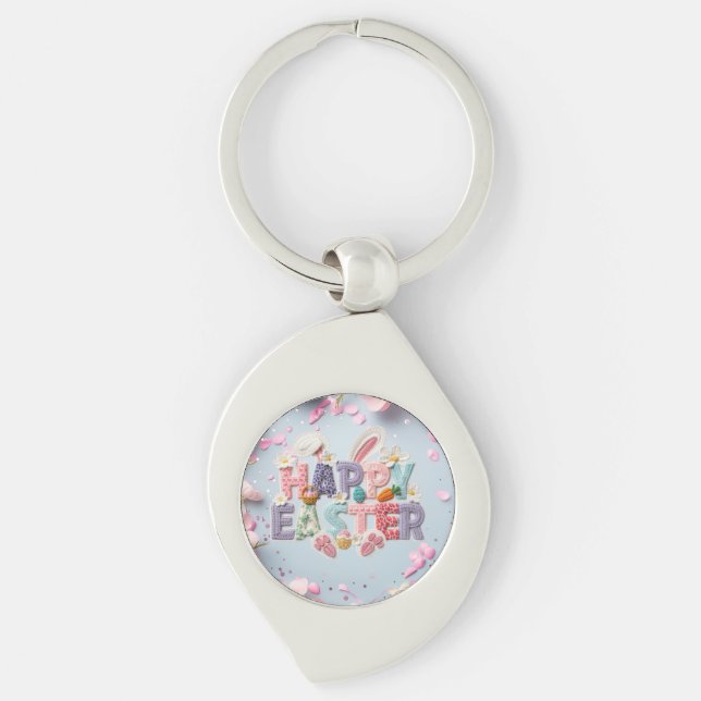 Llavero Happy Easter Metal Keychain (Anverso)