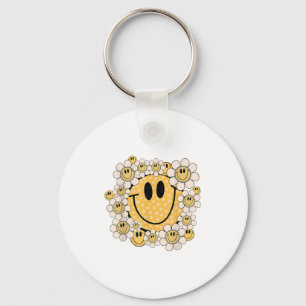 Llavero Happy Face Daisy Flower Preppy Aesthetic Smile fac