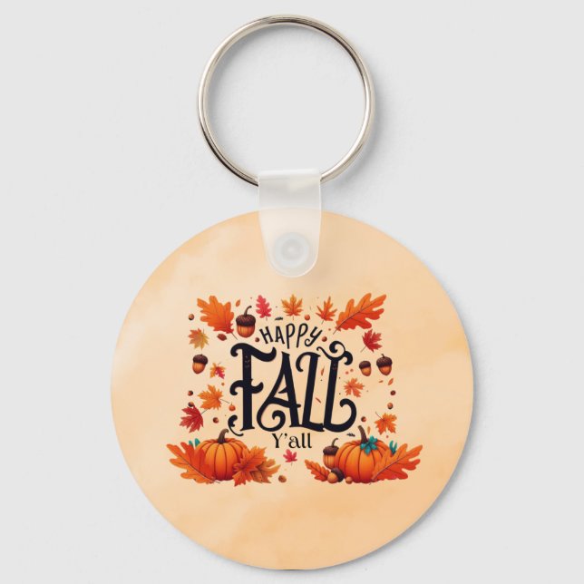 Llavero Happy Fall Y'all (Anverso)