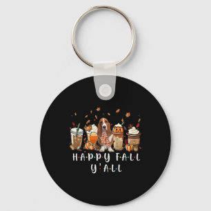 Llavero Happy Fall Y'all Bysset Hound Dog Coffkin F