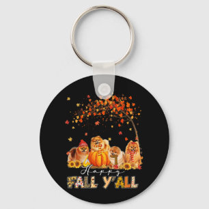 Llavero Happy Fall Yall Pomeranian Autumanian Lover Pumpki