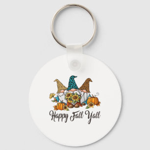 Llavero Happy Fall Yall Three Gnomes Leopard Sunflower Gif