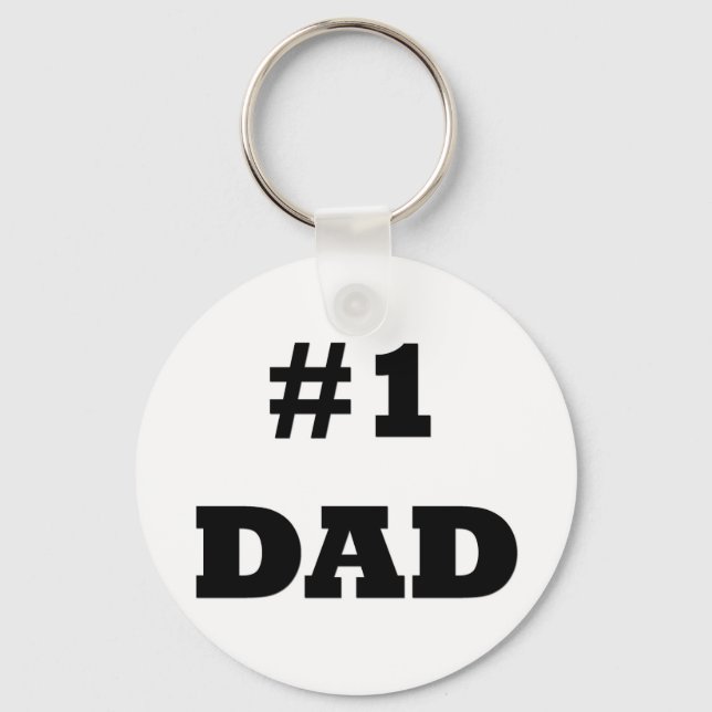 Llavero Happy Father's Day - Number 1 Dad - #1 Dad (Anverso)