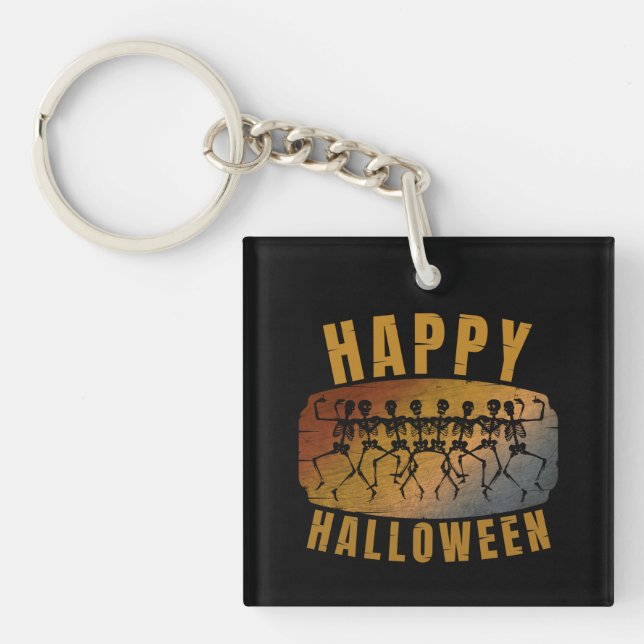 LLAVERO HAPPY HALLOWEEN DANCING SKELETON (Frente)
