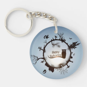 Llavero Happy Halloween Spooky Owl Keychain