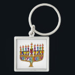 Llavero Happy Hanukkah Dreidels Menorah<br><div class="desc">Está viendo la colección de diseño de Lee Hiller. Coleccionista,  ropa,  regalos y objetos de colección Lee Hiller Photography o colección de arte digital. Puedes ver su fotografía de la naturaleza en http://HikeOurPlanet.com/ y seguir su blog de senderismo dentro del Parque Nacional de Hot Springs.</div>