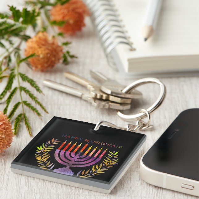 Llavero Happy Hanukkah Keychain (Frente Derecha)