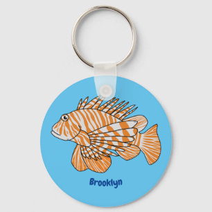 Llavero Happy lionfish cartoon illustration