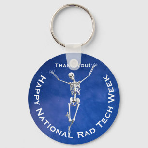 Llavero "Happy National Rad Tech Week" with Skeleton