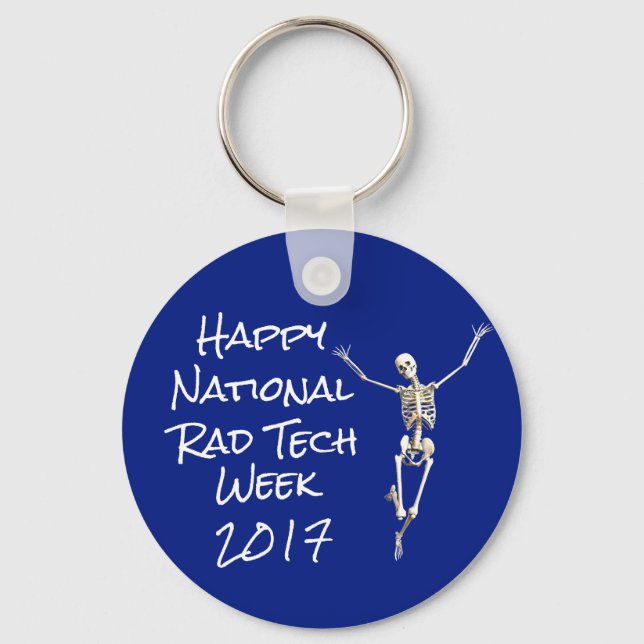 Llavero "Happy National Rad Tech Week" with Skeleton (Anverso)