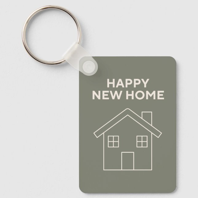 Llavero Happy New Home Key Ring - Warm eucalyptus (Anverso)