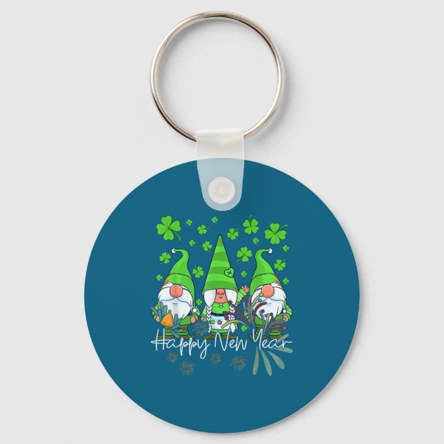 Llavero Happy New Year 2023 Gnomes Irish Patrick Day Famil (Anverso)