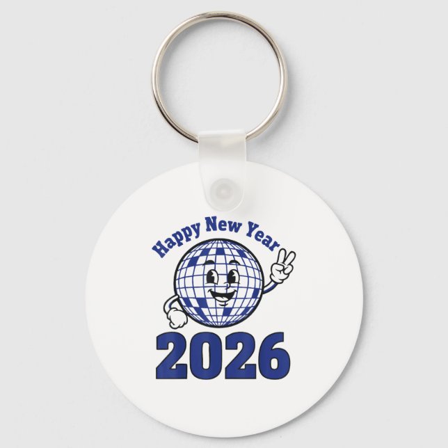 Llavero Happy New Year 2026 Celebration Design  (Anverso)