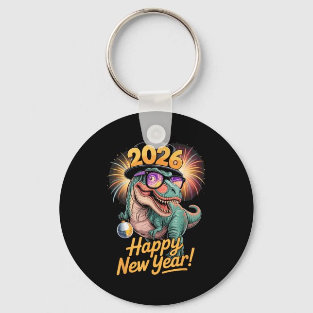 Llavero Happy New Year 2026 Dinosaur Funny T-rex Tee For K (Anverso)