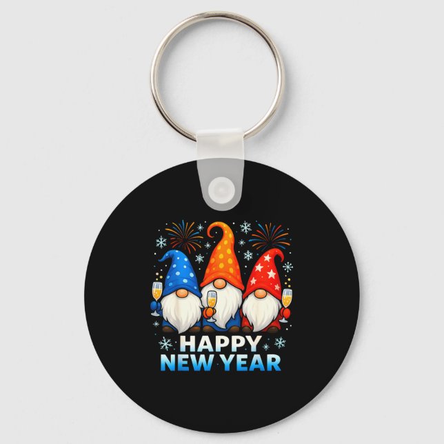 Llavero Happy New Year 2026 Gnomes Matching Family New Yea (Anverso)