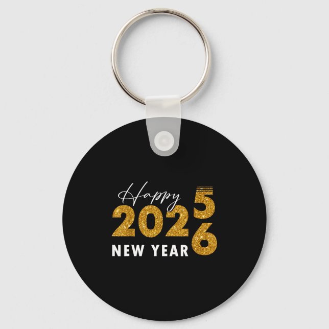 Llavero Happy New Year 2026 Goodbye 2025 Hello 2026  (Anverso)