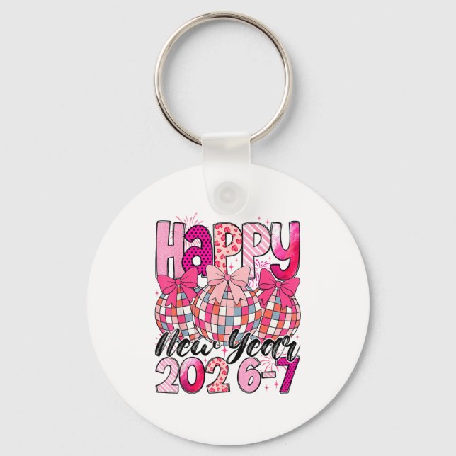 Llavero Happy New Year 202-67 Meme Cute Coquette Nk Bow Di (Anverso)