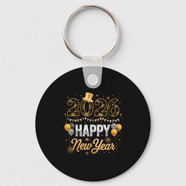 Llavero Happy New Year Party 2026 Ballon Family Matching M (Anverso)
