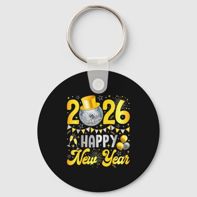 Llavero Happy New Year Party 2026 Balloon Family Matching  (Anverso)