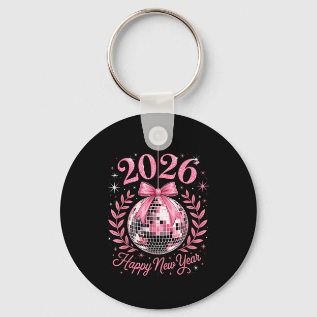 Llavero Happy New Year Party 2026 Funny Balloon Family Mat (Anverso)