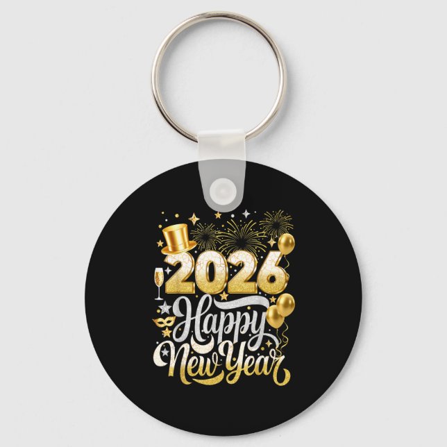 Llavero Happy New Year Party 2026 Nye Funny Family Matchin (Anverso)