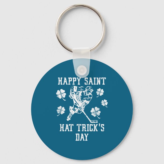 Llavero Happy Saint Hat Trick's Day St Patricks Day Funny  (Anverso)