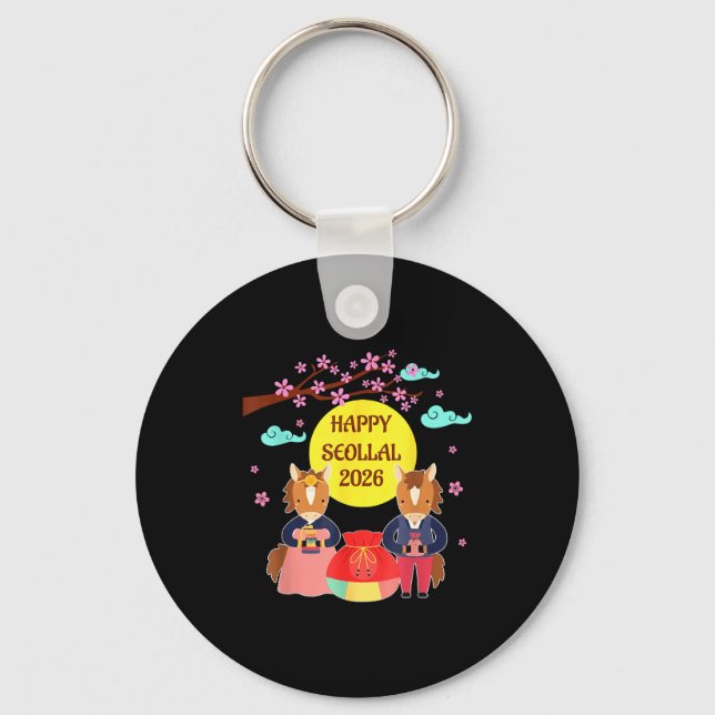 Llavero Happy Seollal 2026 Korean Lunar New Year Of The Ho (Anverso)