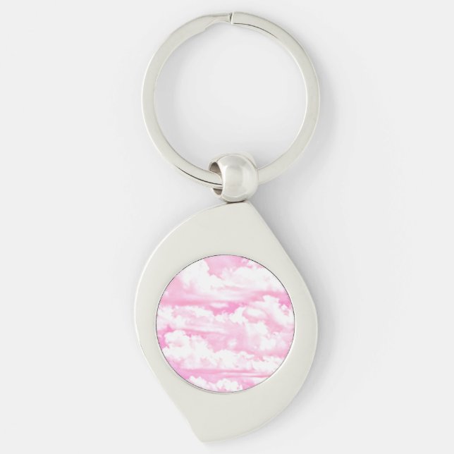 Llavero Happy Serene Pink Clouds decor (Anverso)