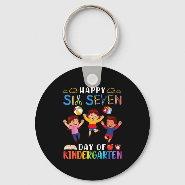 Llavero Happy Six Seven Day Of Kindergarten Student Back T (Anverso)