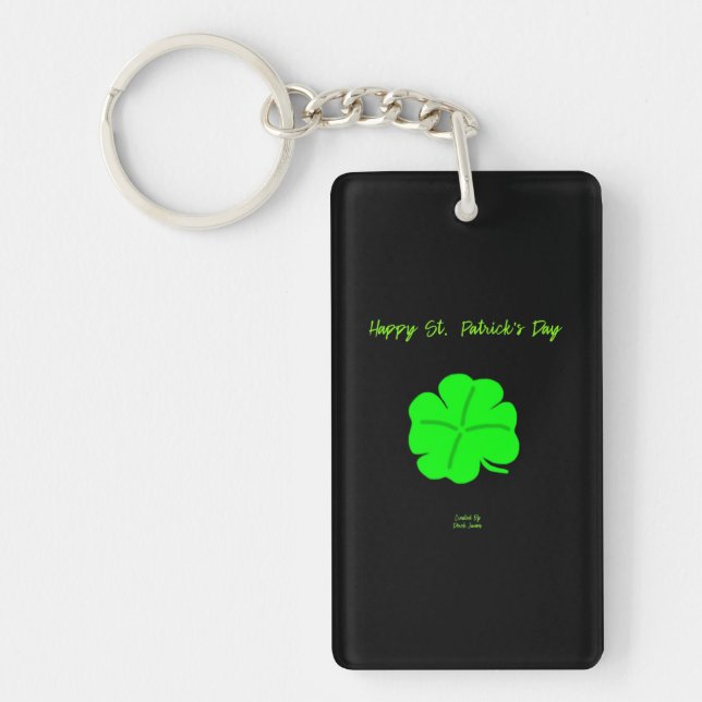 Llavero Happy St. Patrick's Day Rectangle Key Chain (Frente)