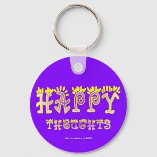 Llavero Happy Thoughts (6b) Keychain