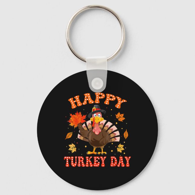Llavero Happy Turkey Day Shirt For Women Happy Thanksgivin (Anverso)