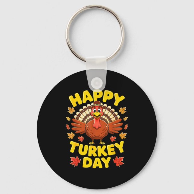 Llavero Happy Turkey Day Shirt Men Women Kids Family Thank (Anverso)