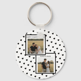 Llavero Happy Valentine’s Day Keychain Black Heart Custom 