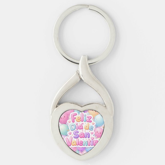 Llavero “Happy Valentine’s Day” Keychain – Romantic Gift (Anverso)