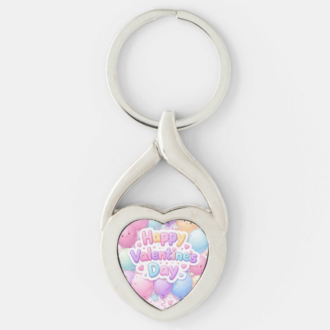 Llavero Happy Valentine’s Day Keychain | Romantic Love Key (Anverso)